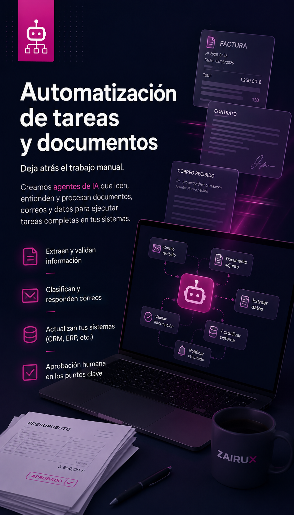 automatizacion de tareas y documentos